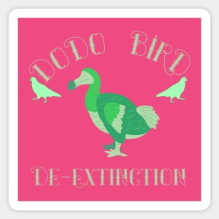 Dodo Bird De-Extinction Green Design Sticker